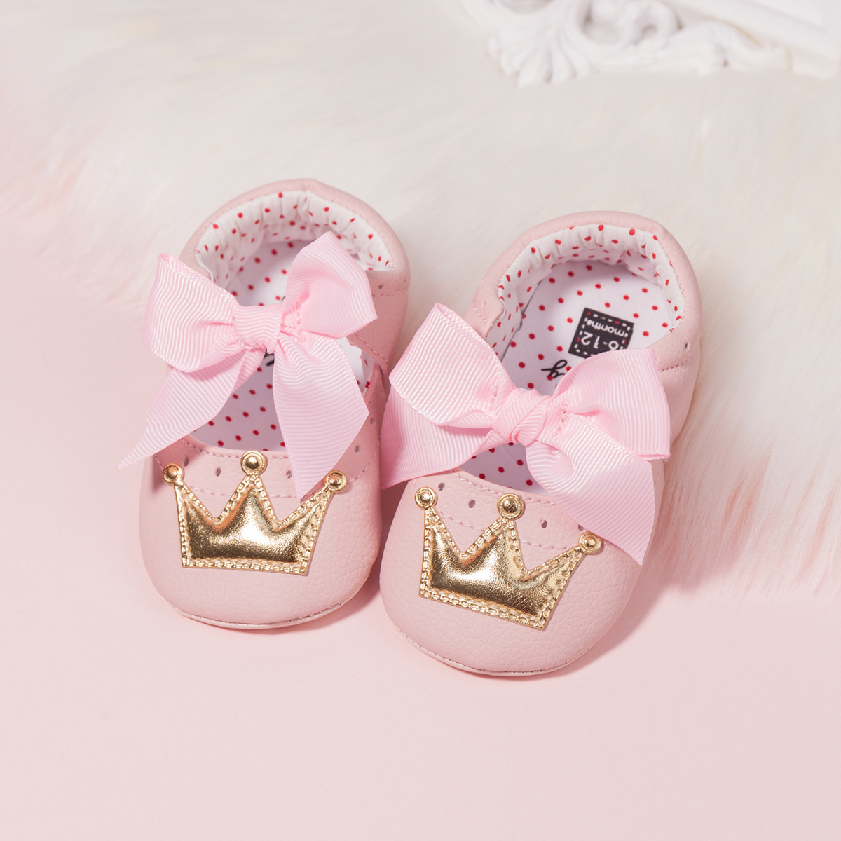 跨境新款 粉色公主蝴蝶结 防滑软底婴儿鞋学步鞋 baby shoes