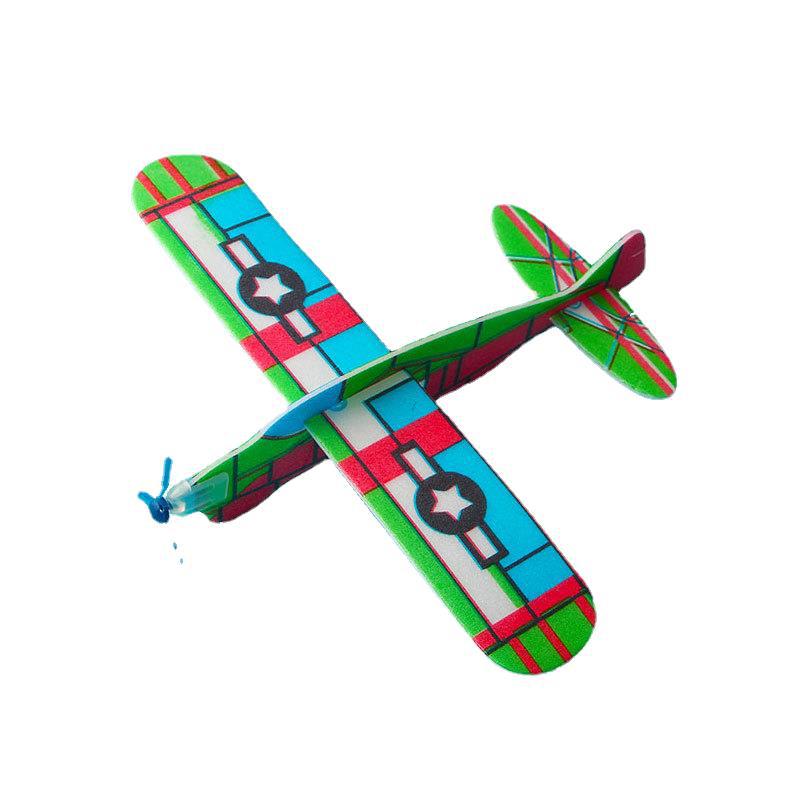 Factory Straight Hair Hand Throw Whirling Gliding Small Plane DIY Small Making Toy Assembly Model Airplane Gift Prizes