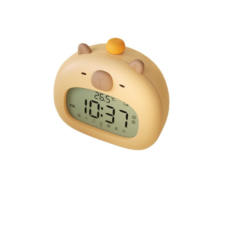 Capibara alarm clock smart charging clock for children and students special snooze countdown night light electronic alarm