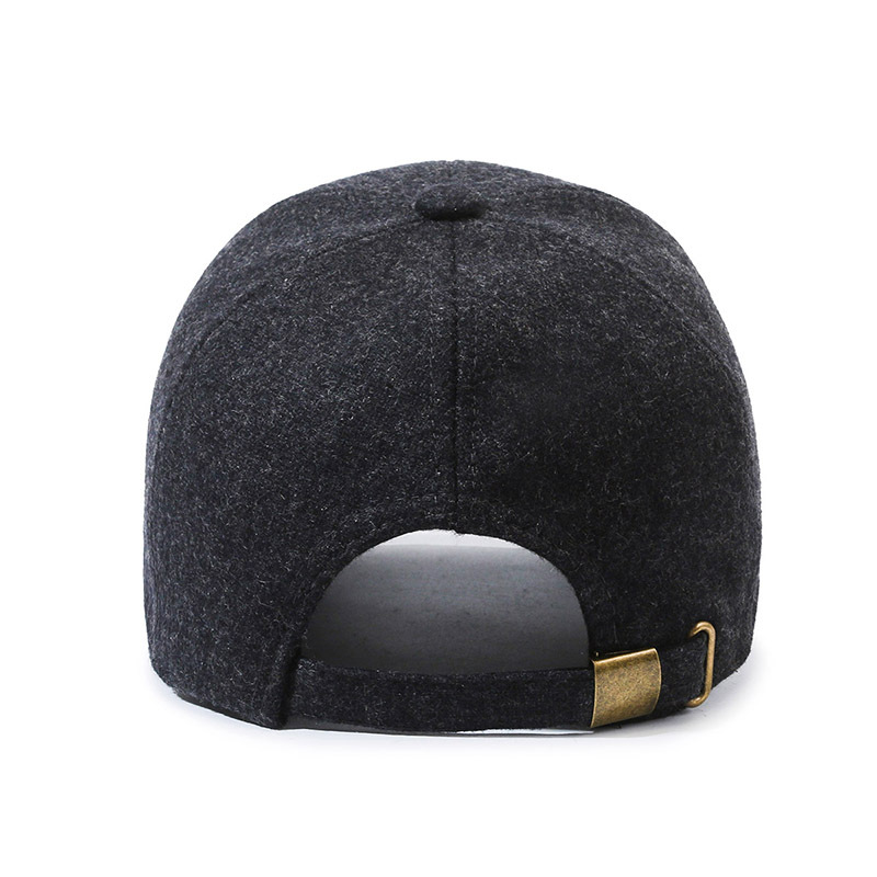 Hat men's and women's 2023 autumn and winter New woolen warm thick baseball cap fashion casual all-match peaked cap Big Head