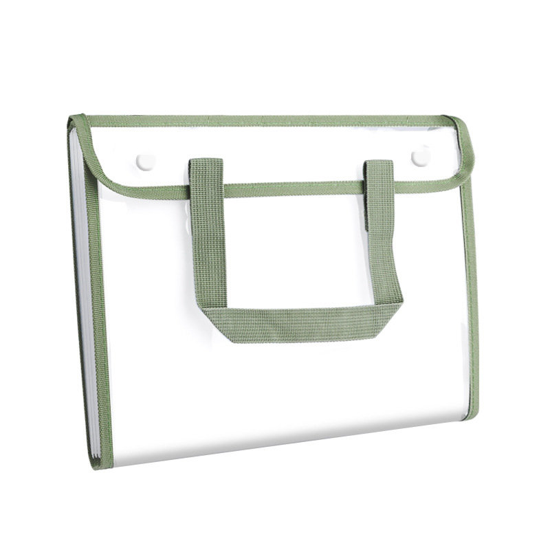 13-grid PVC portable organ file bag student file bag accordion folder large capacity paper storage bag
