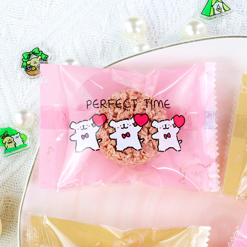 Original snowflake crisp packaging bag handmade cow rolled cookie cookie bag baking snacks food machine bag wholesale