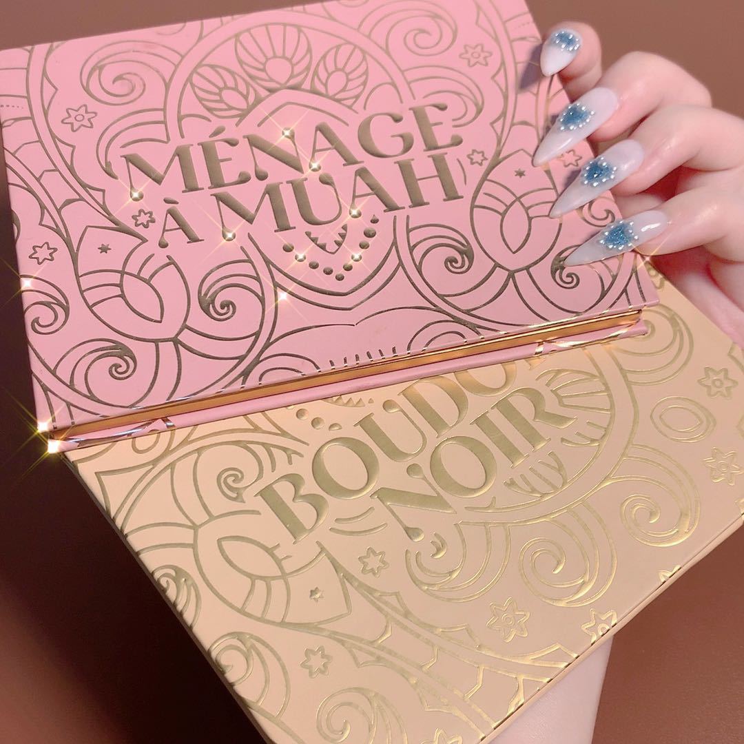 GUICMAI New 12 Color Eyeshadow Plate Pink Enchantress menage a muah Pearlescent Large Sequin Christmas Plate