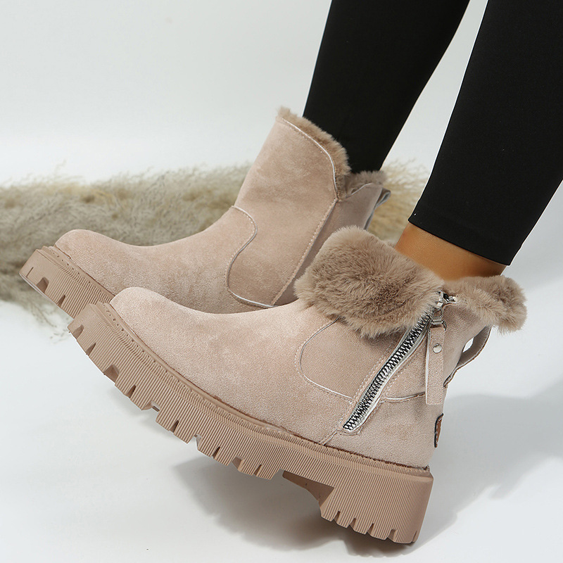 Snow boots Women's 2022 Winter new velvet women's shoes warm boots AliExpress cross-border cotton shoes large size women's boots