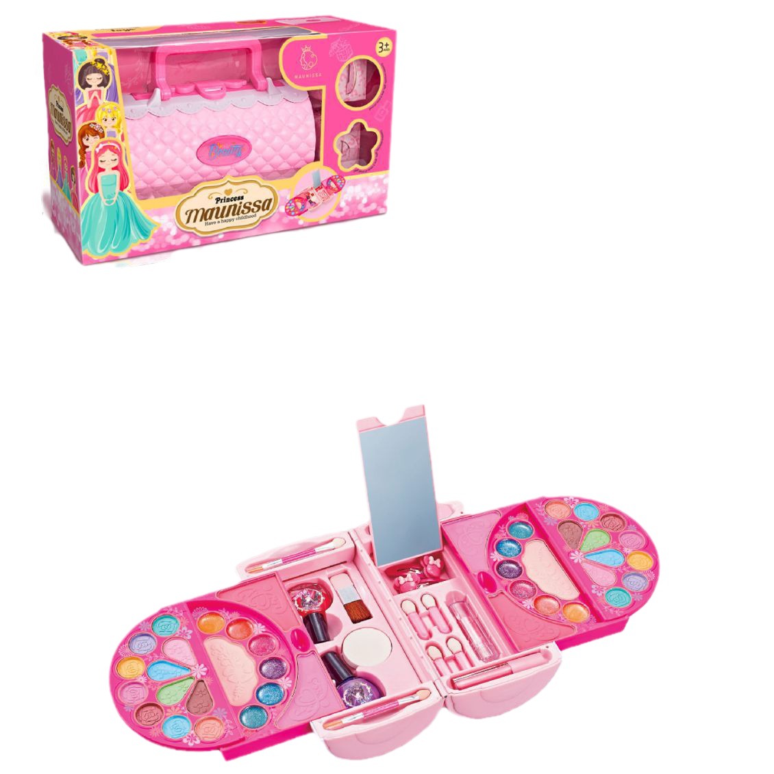Cross-Border Play House makeup children's cosmetics set suitable for 3-12 years old children Princess portable toy box gift