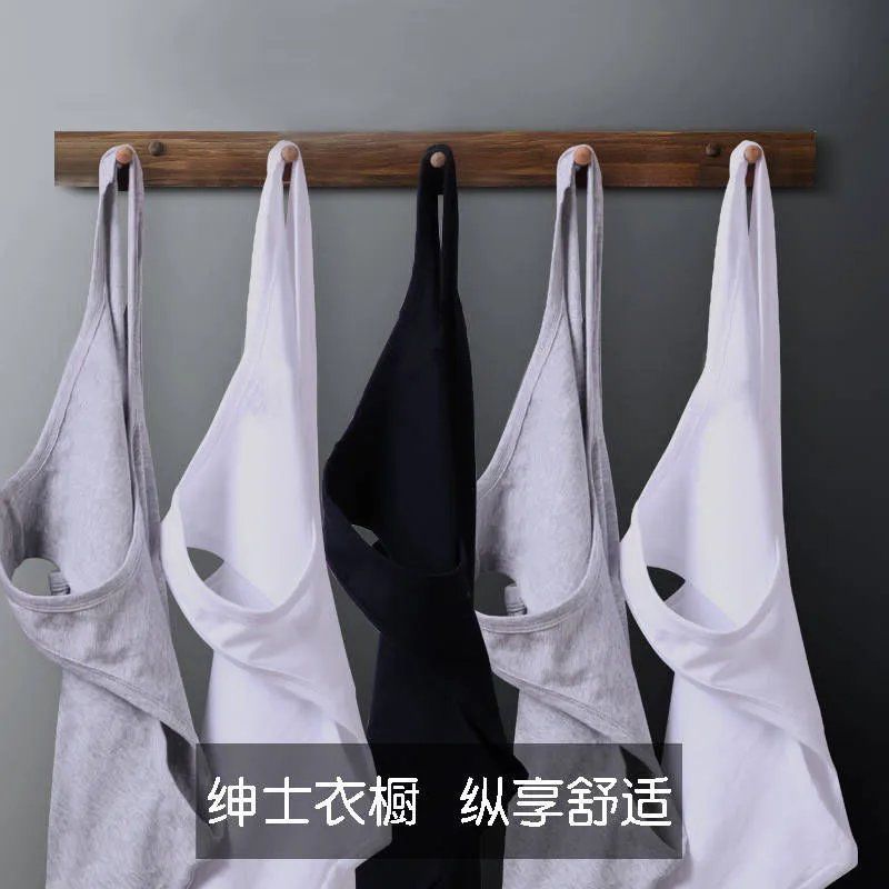 Low Price Coarse Thread Vest Men's Solid Color Youth Slim-fit Breathable Stretch Sports Summer Men's Sleeveless Round Neck Thin Style