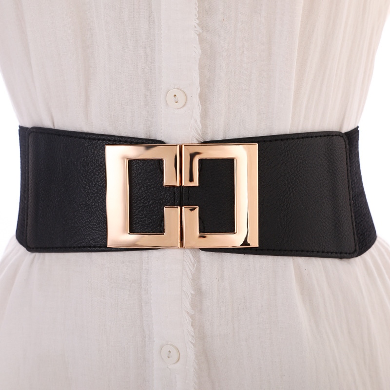 Factory Sale Women's Elastic Waist Seal Four Seasons Casual Fashion Korean Decorative Buckle Dress Wide Belt