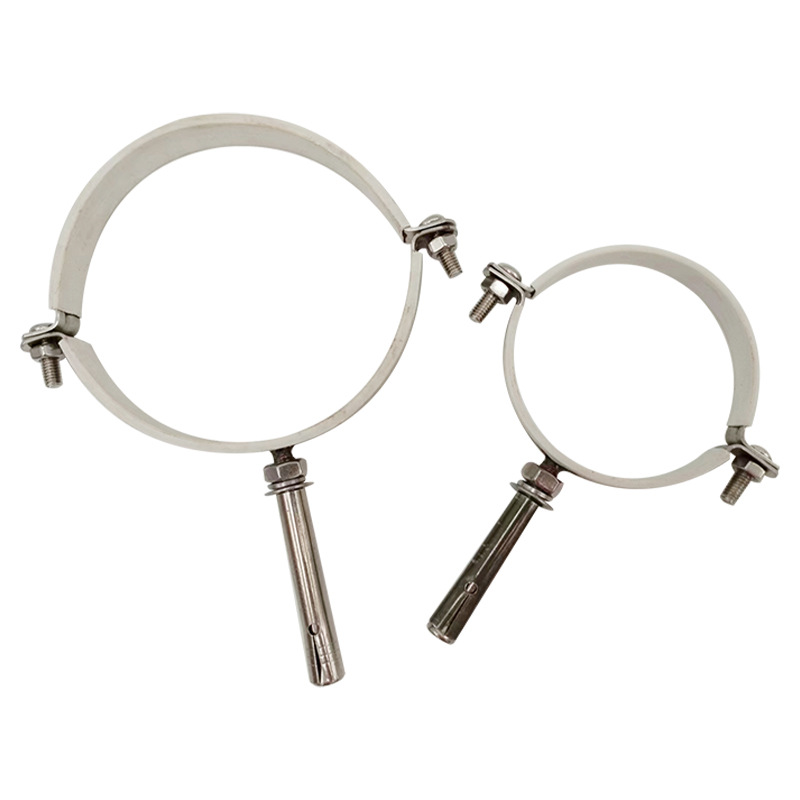 Factory in stock 201 stainless steel pipe clamp hoop 201 pull-explosion pipe code pipe clamp stainless steel plastic expansion hanging code