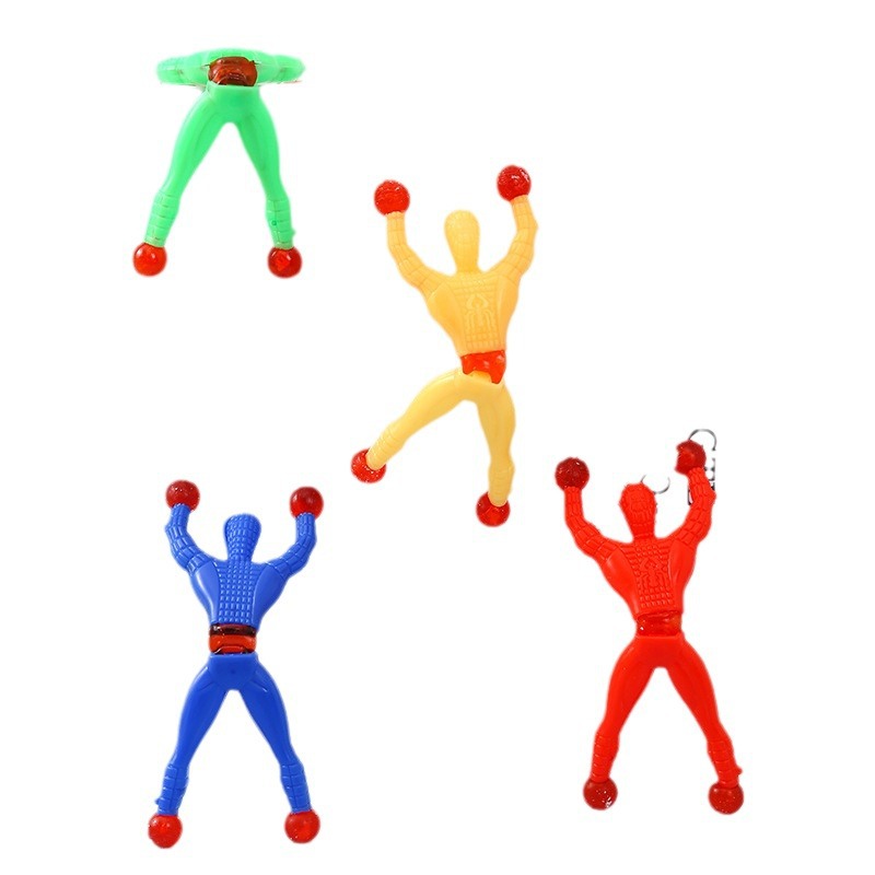 Wall climbing man magic flip bucket wall climbing Spider Man children's toy stall man rock climbing villain fun