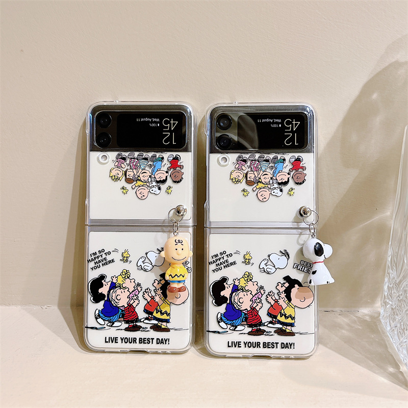 個性卡通可愛適用三星Galaxy ZFLIP3/4手機殼摺疊屏新款zflip5代6