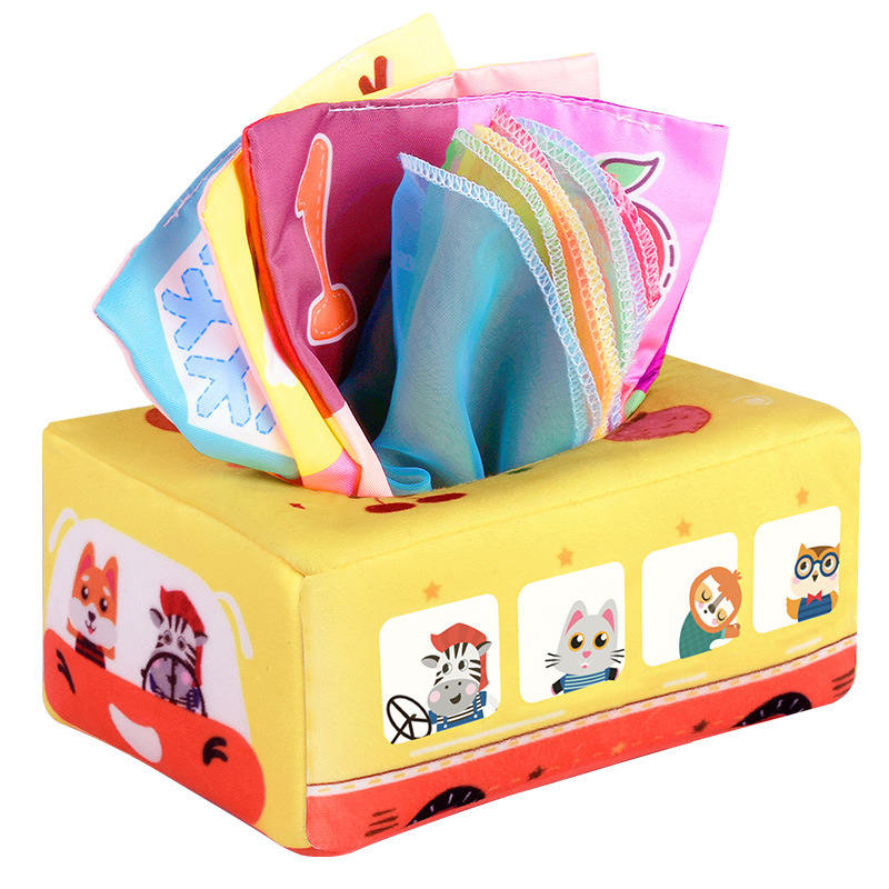 Cross-border baby toys for infants and young children pumping music early education pulling radish washable bite paper 0 to 6 months baby toys