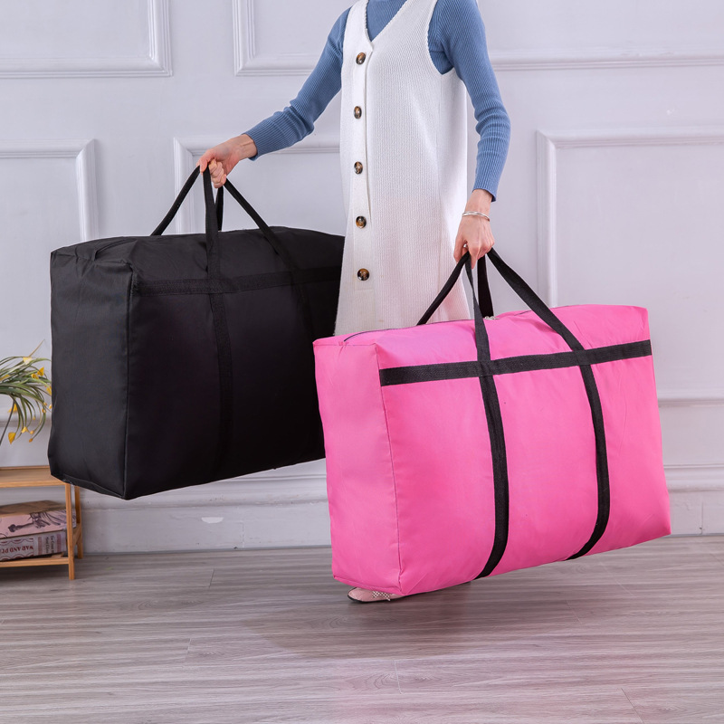 Wholesale Oxford cloth thickened moving bag moisture-proof finishing clothes storage bag super pure color large capacity luggage bag