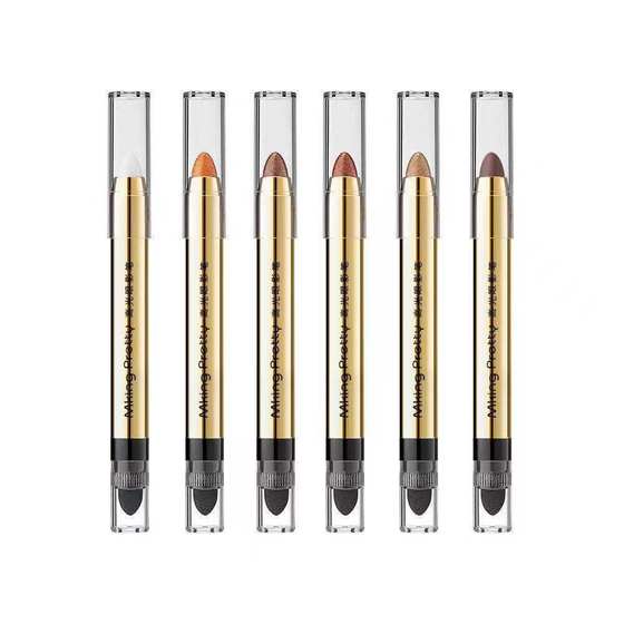 MKING Lazy Eye Makeup Highlight Eye Shadow Pen Sleeping Silkworm Pen Double Head Eye Shadow Stick Not Sizzling Eye Makeup High Glow Cream