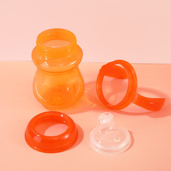 Super wide mouth PP baby duckbill Cup leak-proof and choking-proof children's direct drinking learning Cup with handle training ll cup kettle
