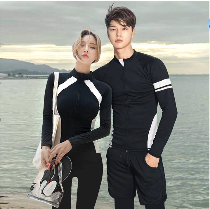 Diving Suit Zipper Split Long Sleeve Trousers Swimming Suit Sun Protection Couple Men and Women Jellyfish Suit Scuba Suit