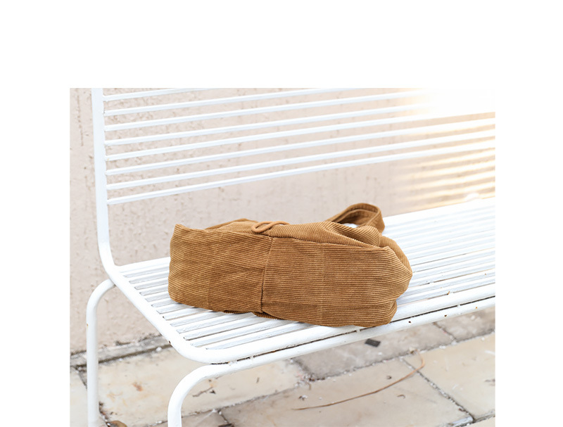 Japanese Style Vintage Corduroy Handbag ins Canvas Large Capacity Underarm Bag Internet Popular Fashionable Drawstring Shoulder Bag for Women_voghion.com