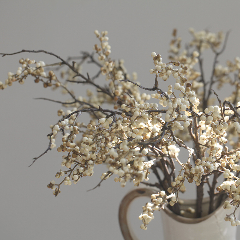 Artificial Flowers Christmas Fortune Fruit Holly Fruit New Year Ornaments Mountain Return Decoration Red Fruit Flower Ornaments Berry Acacia Bean