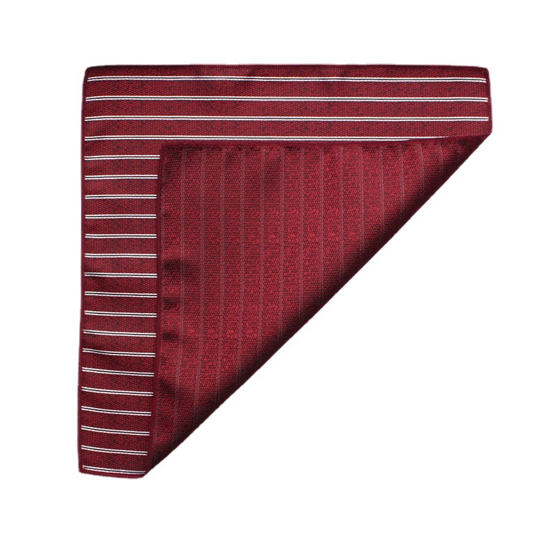 Leer spring and summer new men's suit pocket towel square yarn-dyed jacquard polyester silk square scarf factory wholesale