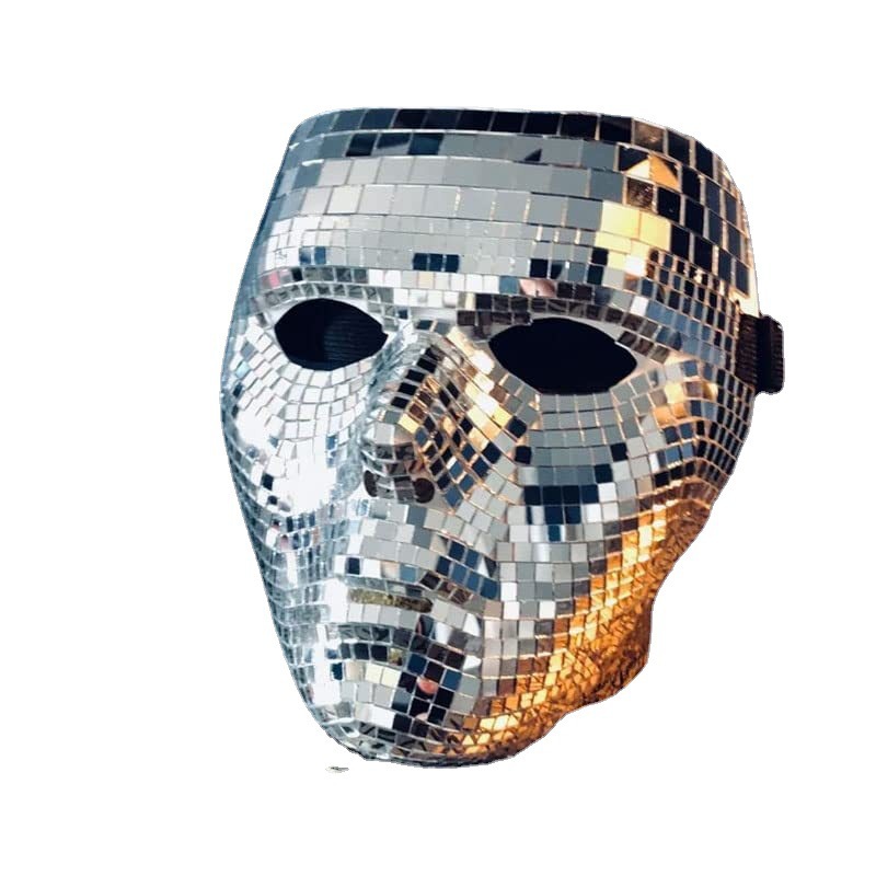 Disco Ball Glitter Face Mask Disco flash mirror Mask