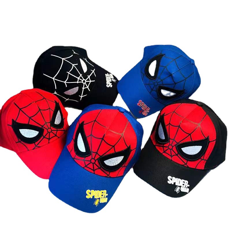 Spring and Autumn New Children's Hat European and American Boys Cartoon Sun Hat Embroidered Cap Spider Children's Baseball Cap