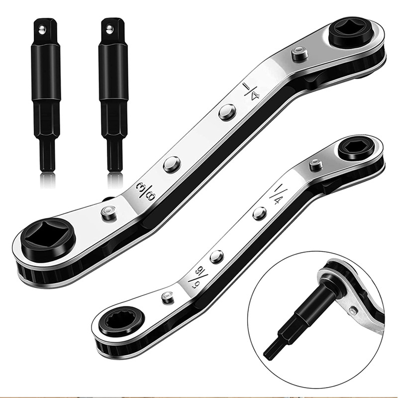 Air conditioning repair ratchet wrench CT122 series square wrench suit 1/4-3/16-5/16-3/8