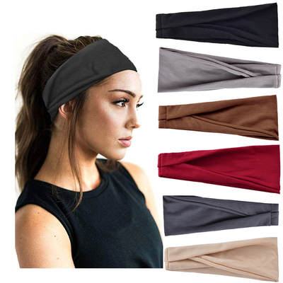 Amazon European and American Sports Headband Women's Yoga Hair Band Men's Running Headband Sweat-absorbent Headband Hair Band Wholesale