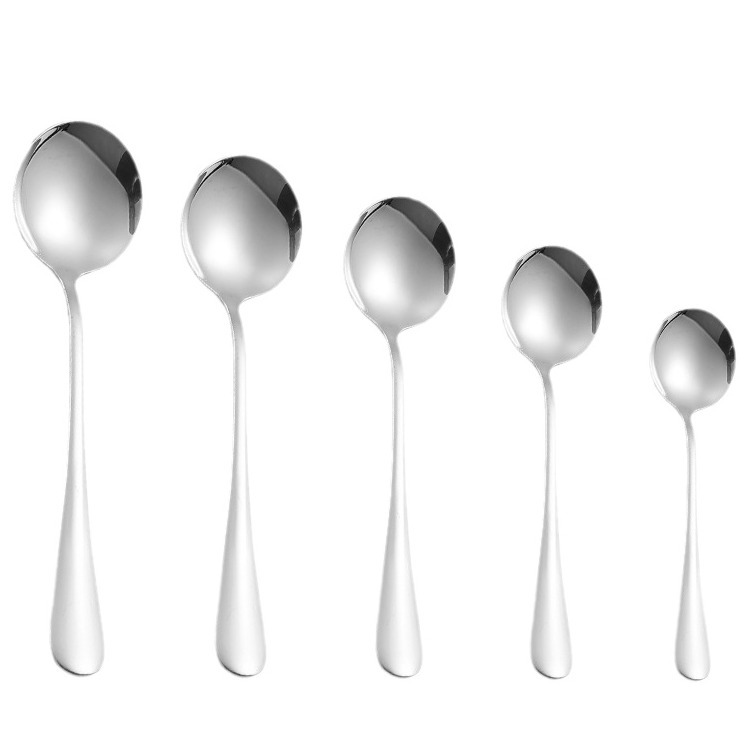 1010 series 304 stainless steel Western tableware knife, fork and spoon suit dessert spoon Fork coffee spoon fine polishing cloth wheel light
