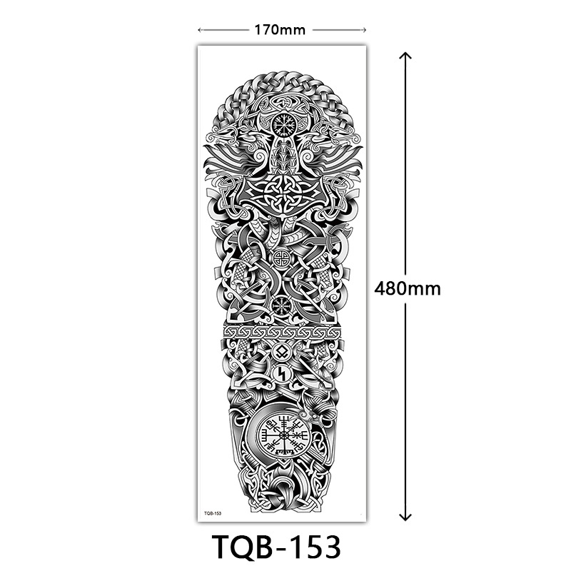 Cross-border supply full arm tattoo stickers waterproof full arm large picture tattoo stickers flower arm tattoo stickers tattoo