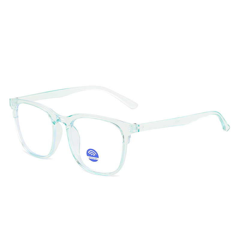 2024 new large frame anti-blue glasses net red tide transparent mobile phone computer goggles flat mirror wholesale