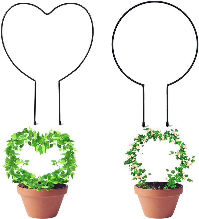 Amazon Garden Garden Plant Stand Climbing Iron Support Wire Metal Garland Heart-shaped Round Indoor and Outdoor