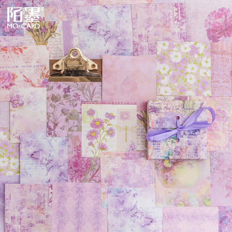 Mo ink boxed material paper floating dream series retro hand account DIY material decorative stickers 100 6