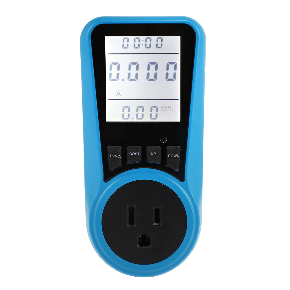 Backlit Power Metering and Billing Socket Voltage and Current Power Meter Multifunctional Household Appliance Monitoring and Billing Meter