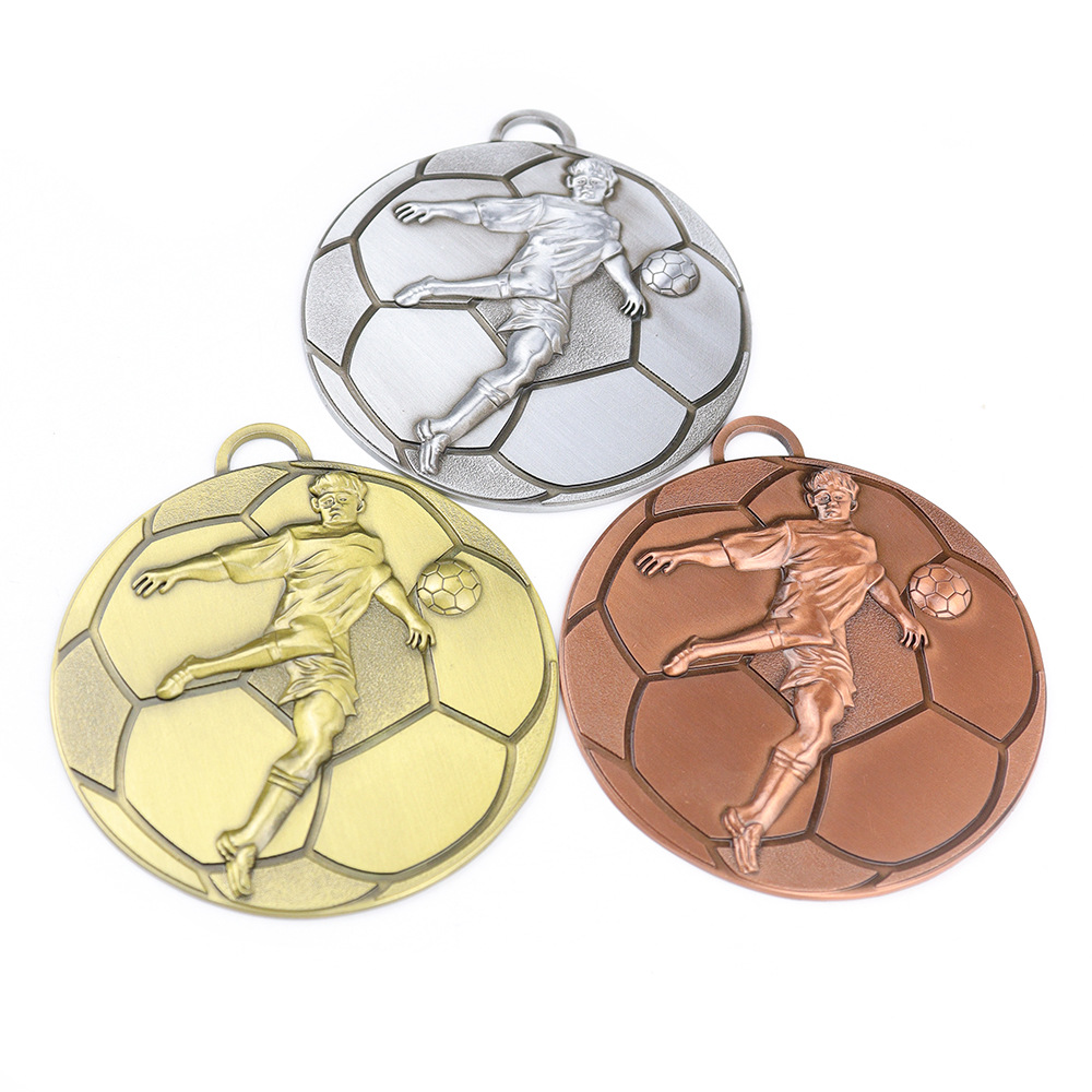 In stock blank metal medal games Football Game Award Medal listing gold silver copper marathon Honor Award