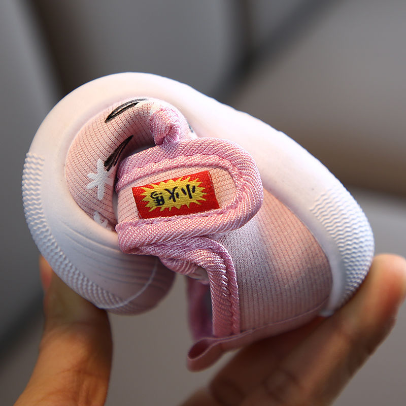 Spring and summer 0-1-2 years old female baby square mouth shoes toddler call shoes baby shoes soft soled shoes cloth sandals princess shoes