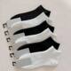 Socks men and women black and white solid color deodorant sweat-absorbent socks shallow mouth low side breathable white socks