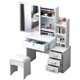 Dresser Cabinet Integrated Bedroom Small Makeup Table Push-pull Mirror Foreign Trade Cross-border Dresser Modern Simple