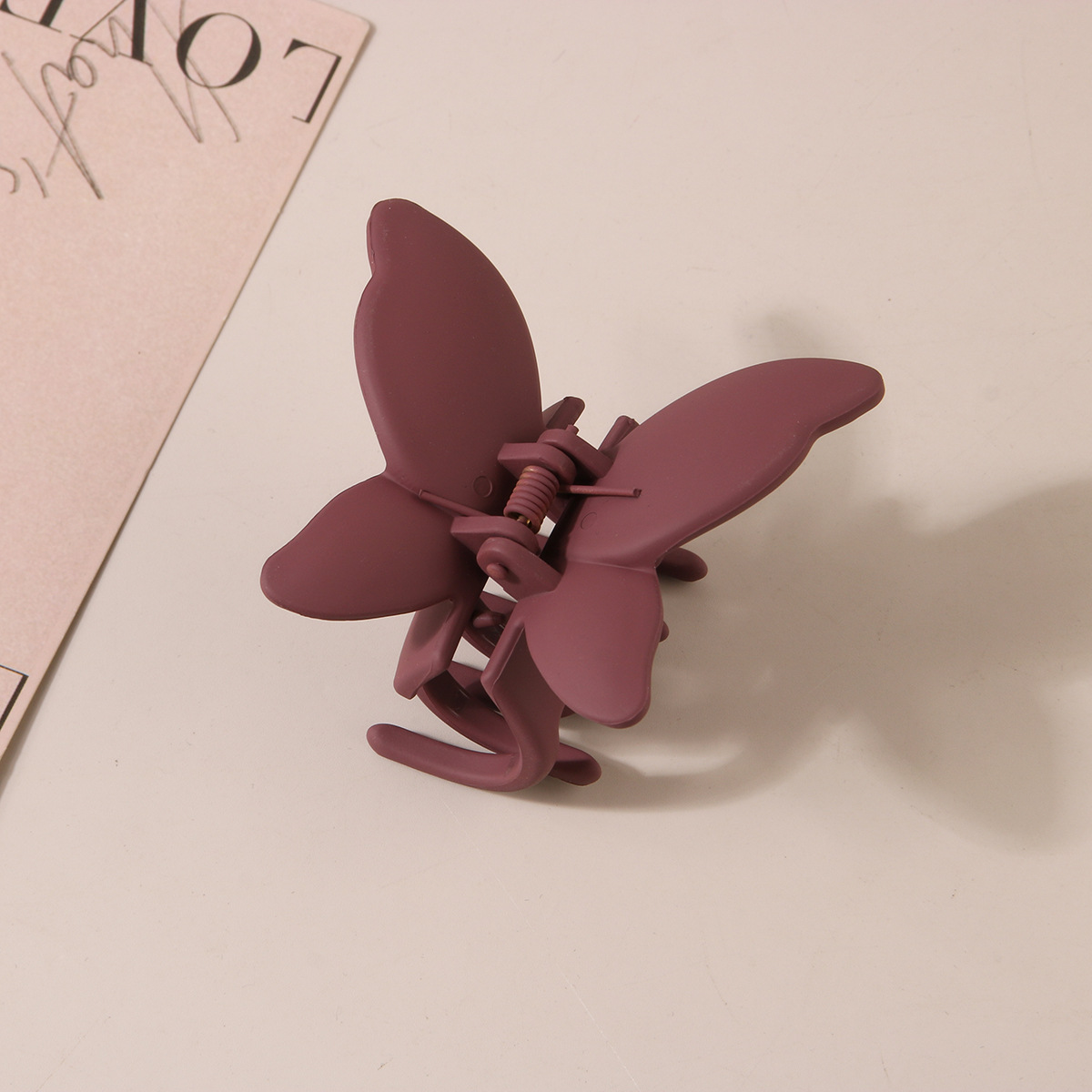 Nuovo fermaglio per capelli a forma di farfalla transfrontaliera, effetto vernice smerigliata, personalizzato, alla moda, con artiglio per la testa_voghion.com