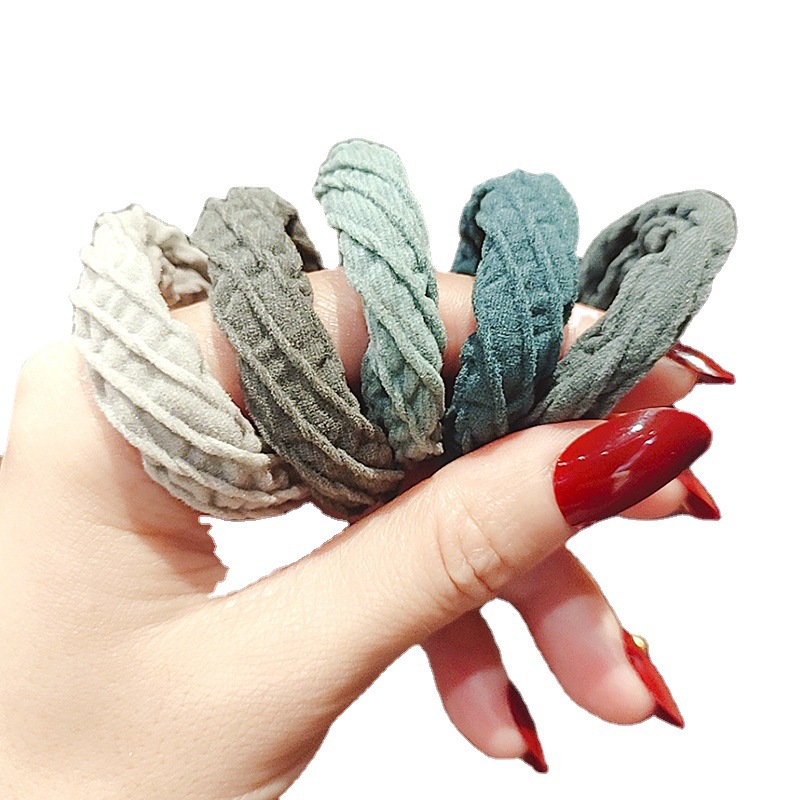 Basic Hair Ring Solid Color Rubber Band Girl's Tie-up ins Japanese and Korean Elegant Headwear Internet Celebrity New Simple Hair Ring Head Rope