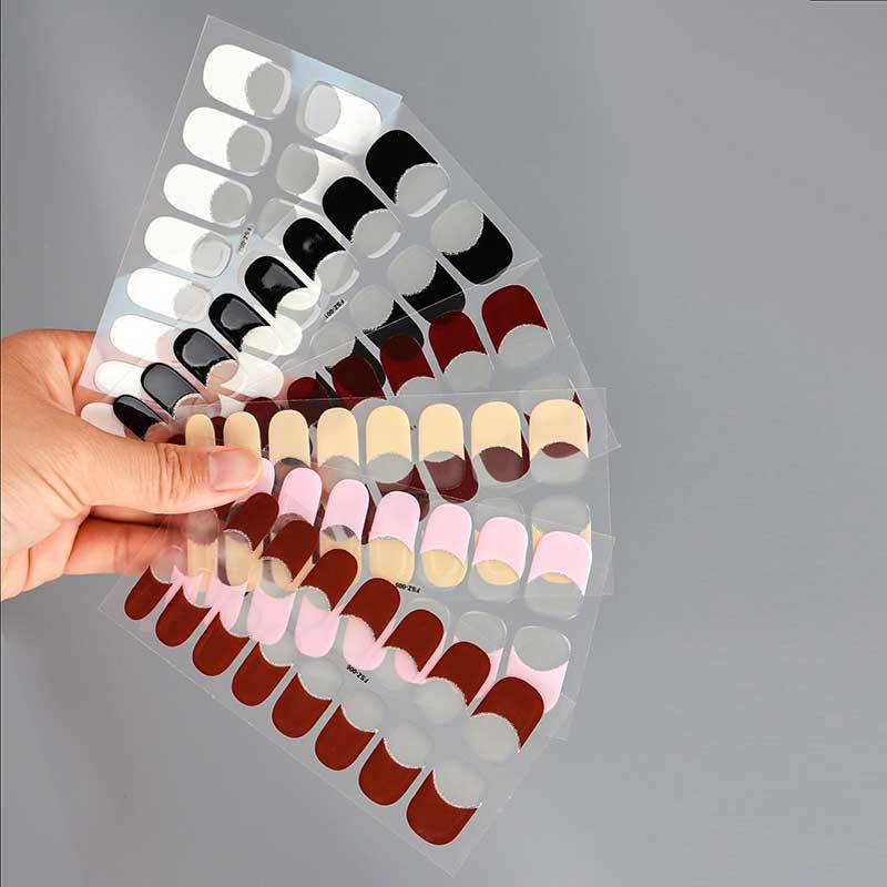 New cross-border explosions waterproof long-lasting uv nail stickers phototherapy patches semi-cured gel nail stickers manufacturers wholesale