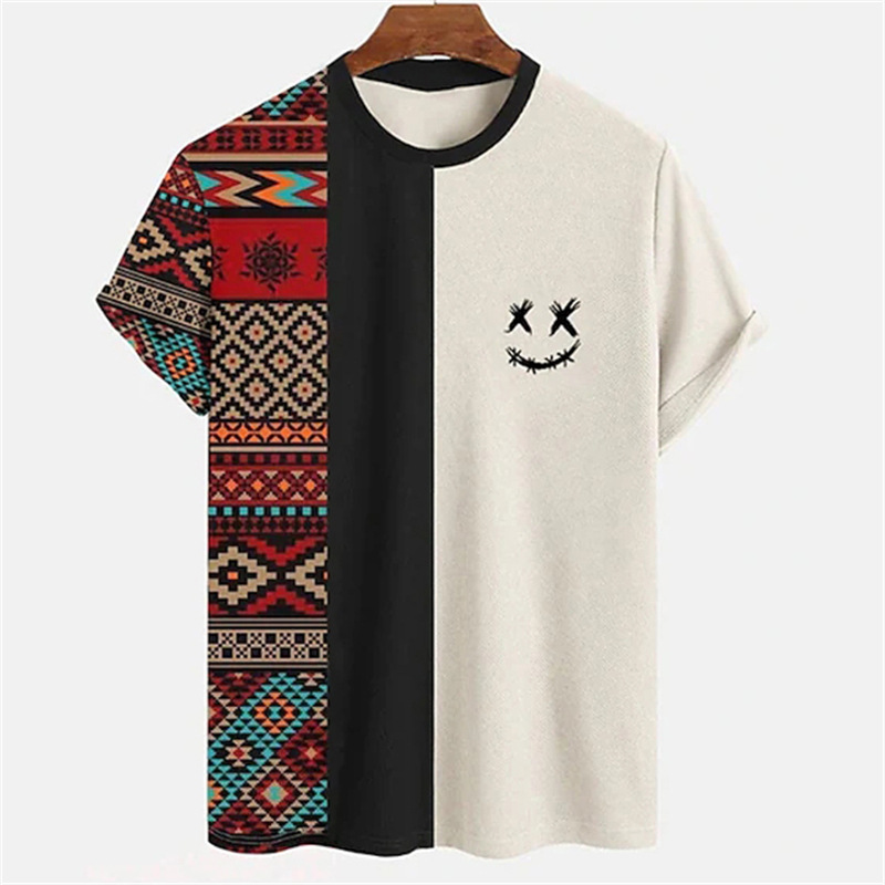 New Unisex Vintage Striped 3D Printed T-shirt Spring and Summer Short Sleeve Top AliExpress Hot Sale