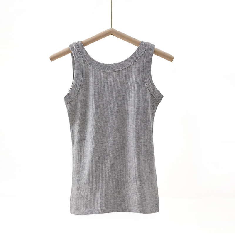 Victoria Same Style Solid Color Threaded Inner Wearing Women's Anti-glare Large Size I-shaped Vest Outer Wearing Base Wearing Outer Wearing Sling