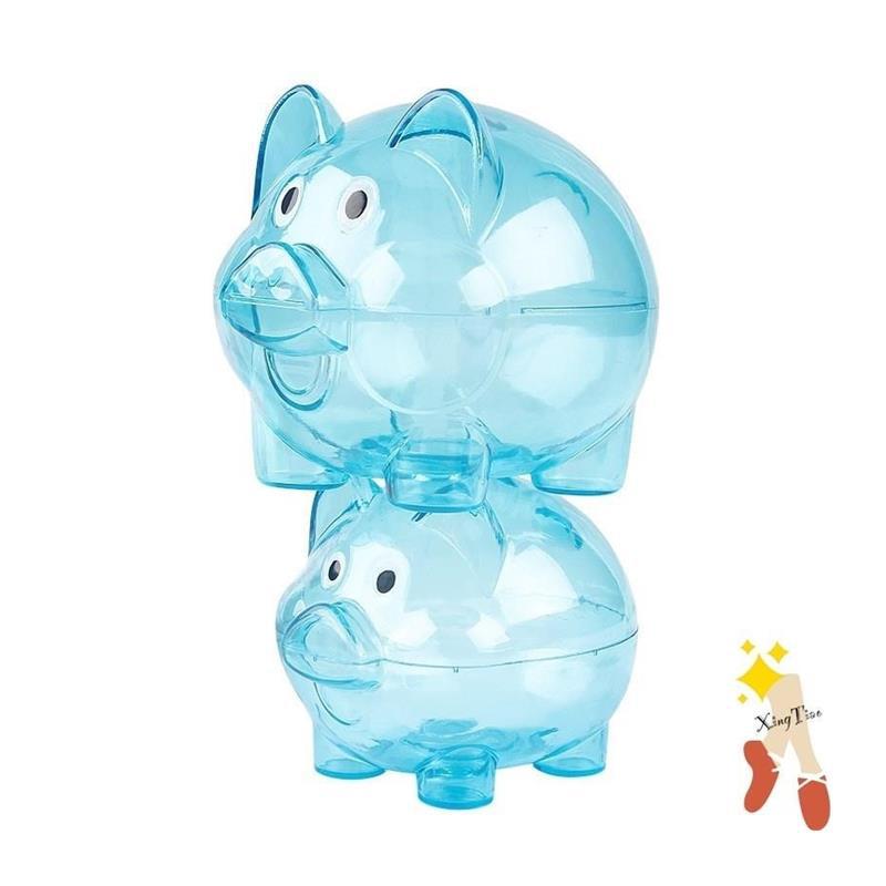 Cartoon piggy bank creative transparent plastic drop piggy bank kindergarten gift children gift factory
