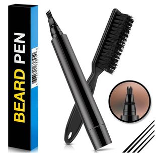 Four-pronged beard pen beard tracing pen filling pen and beard brush own formula (new mold will not dry ink