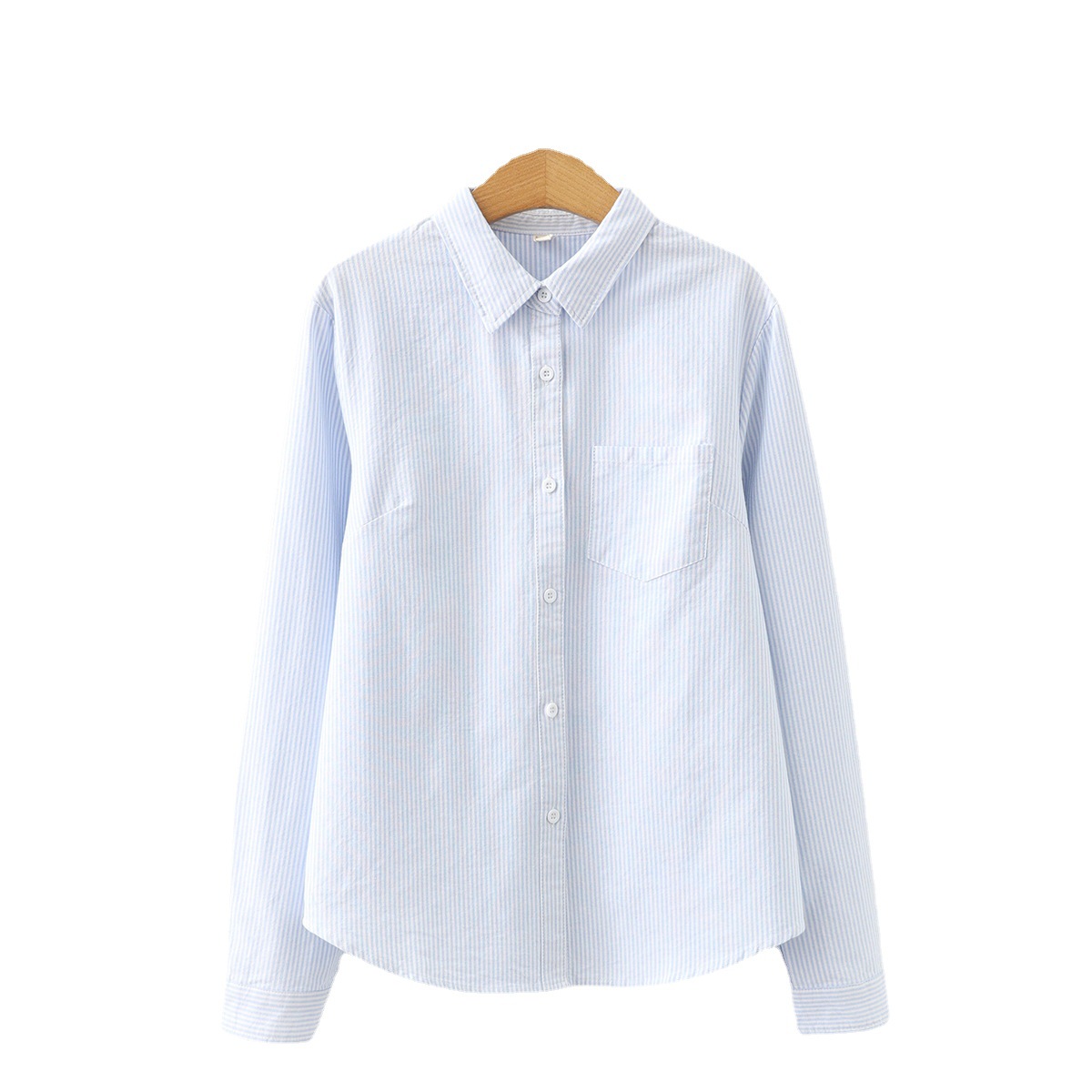 898 Simple Oxford Spinning Shirt Women's Korean Style 2021 Autumn New Loose Casual Base Shirt Top