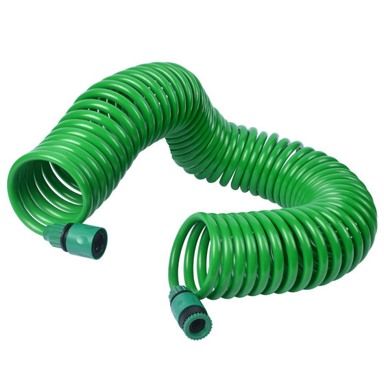 Household high-pressure car wash water gun set spring tube telescopic water pipe watering nozzle 5 function sprinkler garden tools