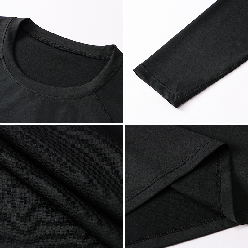Men's Autumn and Winter New Sports Long-sleeved Outdoor Running Tight-fit Training T-shirt High Elasticity Quick-drying Fitness Suit 11515