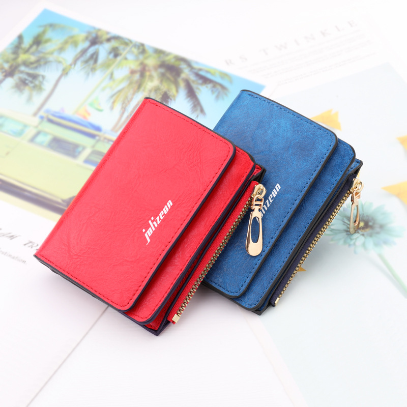 Women's Wallet Women's Short Niche Design Tri-fold Wallet Multi-card Holder Women's Tri-fold Wallet Simple Student