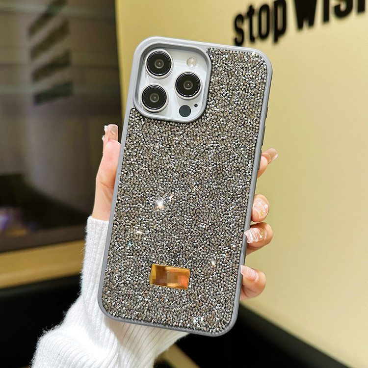 豪華フラッシュドリルリンゴ16promax携帯ケース高級感ドリルiPhone15メッキ14軽贅沢風適用|undefined