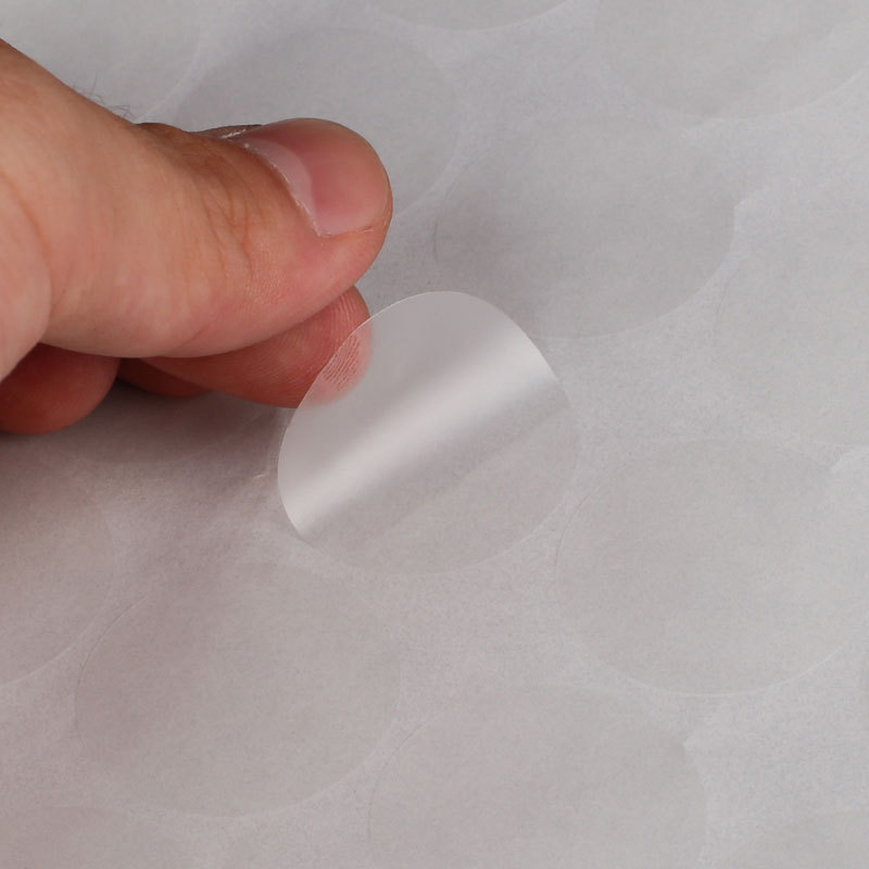 Strong adhesive transparent sealing stick round PET sticker gift box pvc sticker printing label spot postage