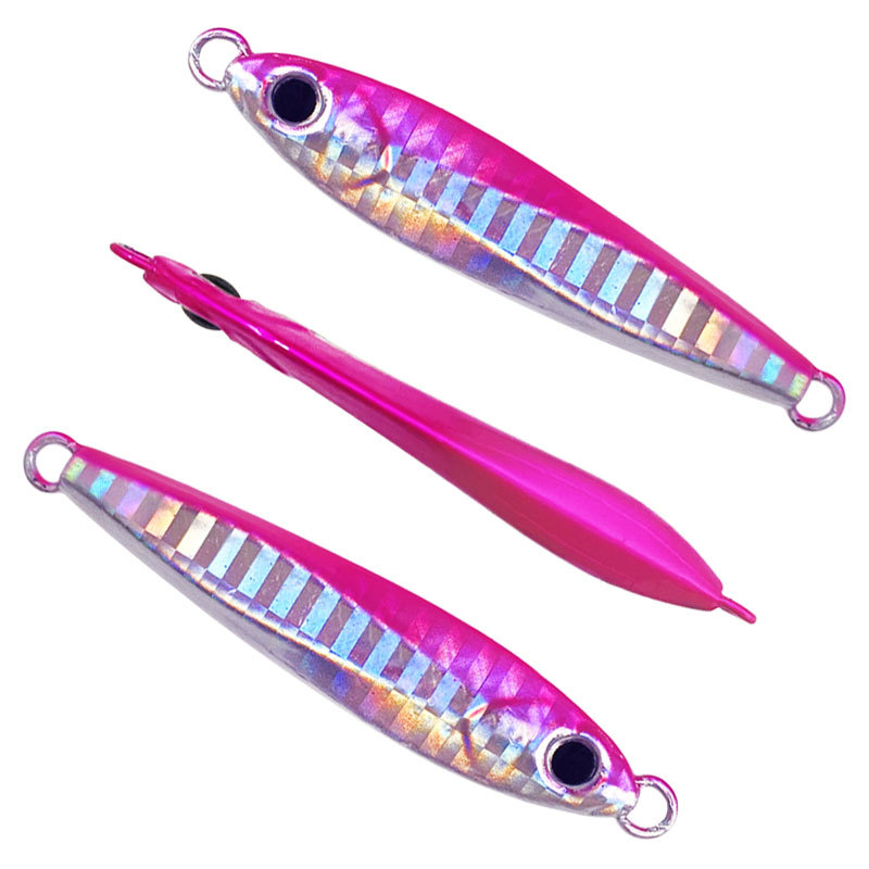 遠投五色レーザー鉄板鉄10g-60g板鉛魚路亜餌単フック血溝フック屋外釣り餌